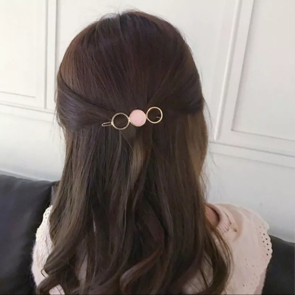 💎✨ Pink Circles Hair Clip - Picture 2 of 3
